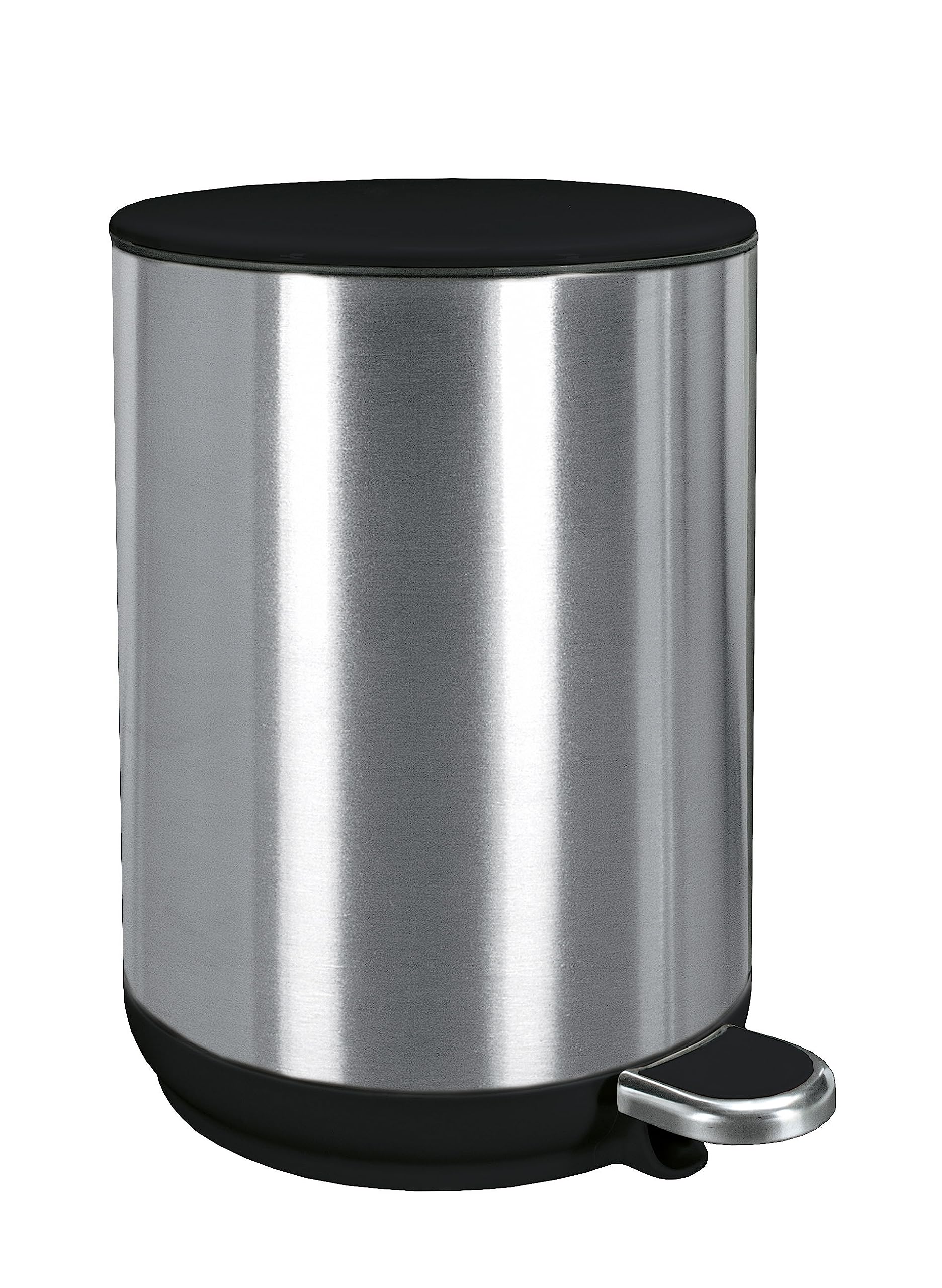 kleine-wolke-kosmetikeimer-caletto-schwarz-5-liter-treteimer-edelstahl-abs image 1