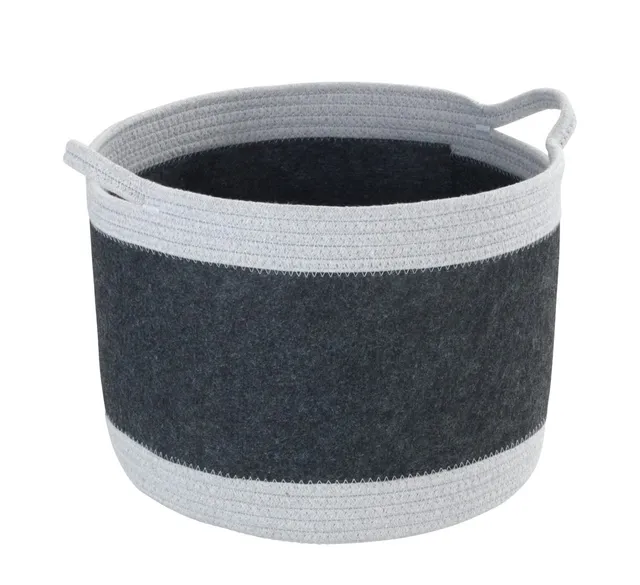 wenko-bea-l-filzkorb-30-l-35-x-26-cm-dunkelgrau-hellgrau image 1