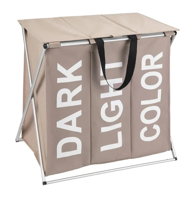 wenko-trio-top-taupe-w-schesammler-118-l-w-schekorb-mit-deckel-und-3-f-chern image 1