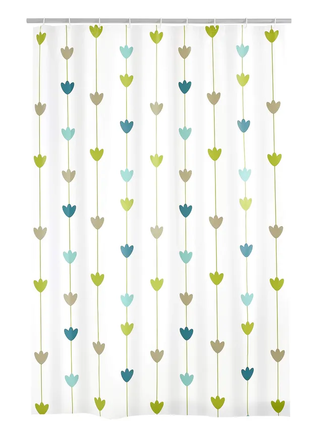 ridder-lilia-duschvorhang-folie-180x200-cm-100-wasserdicht-mit-ringen image 1