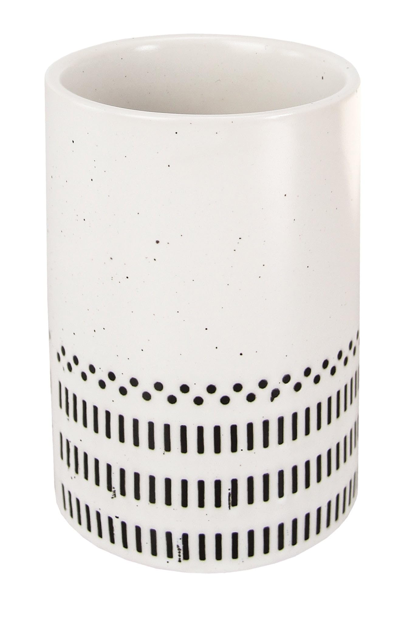 kleine-wolke-zahnputzbecher-alva-schwarz-wei-steinzeug-240-ml image 1
