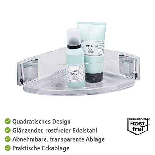 wenko-vacuum-loc-eckregal-quadro-uno-duschregal-ohne-bohren-edelstahl image 7