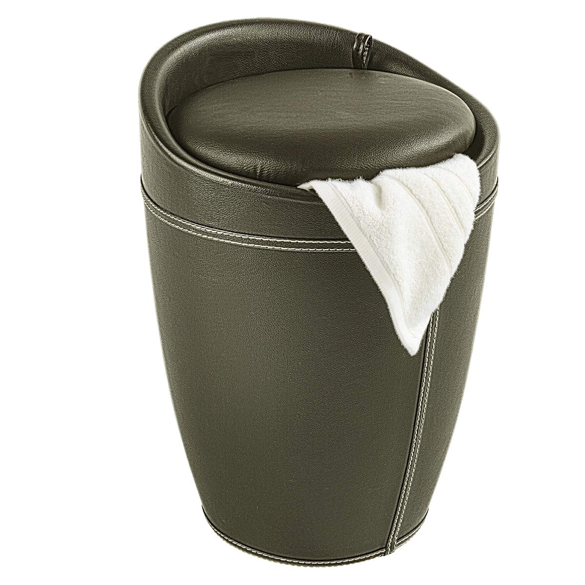 wenko-candy-badhocker-mit-stauraum-20-l-schwarz-leder-optik image 4