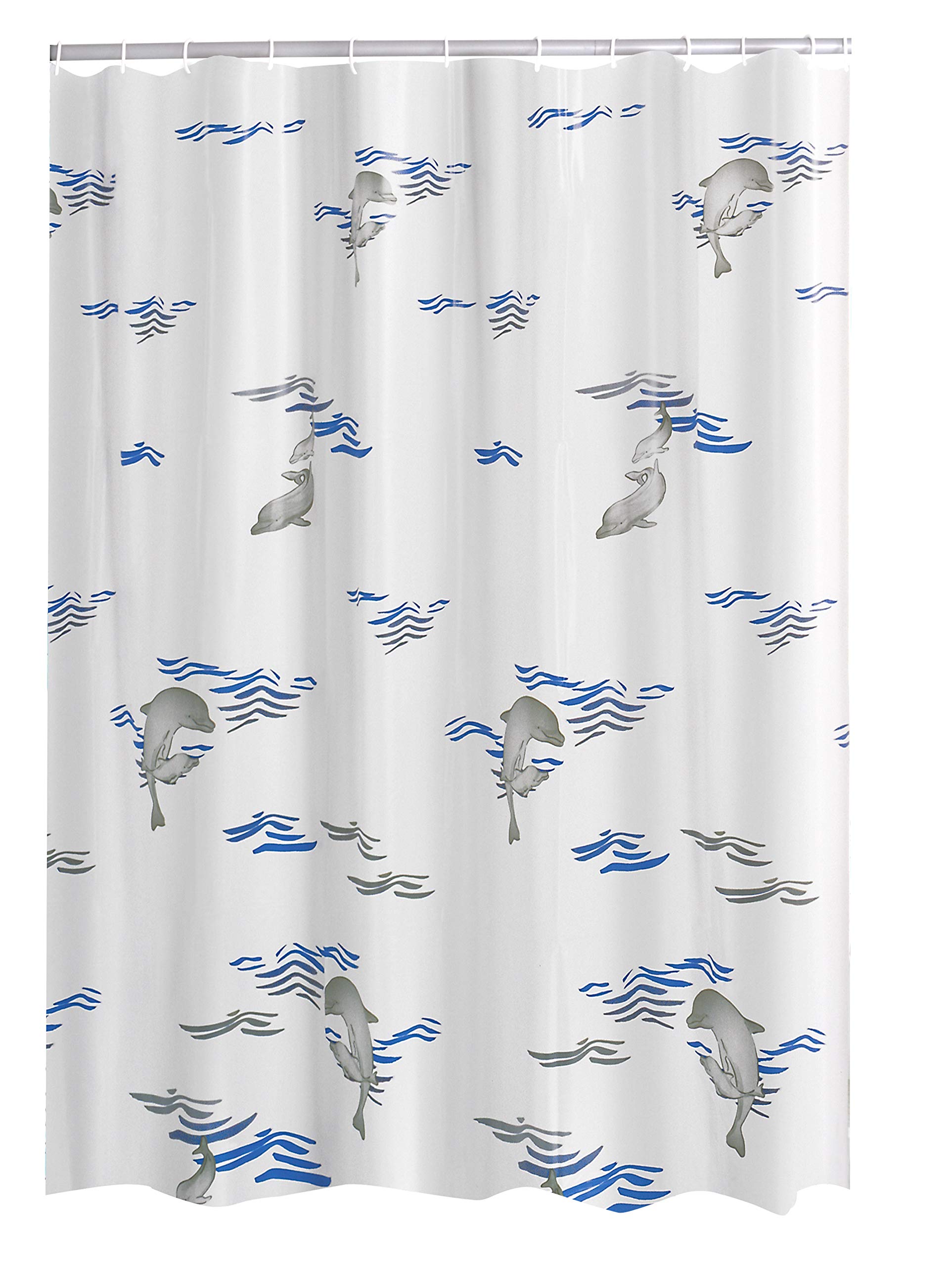 ridder-delphin-folien-duschvorhang-180-x-200-cm-peva-blau image 1