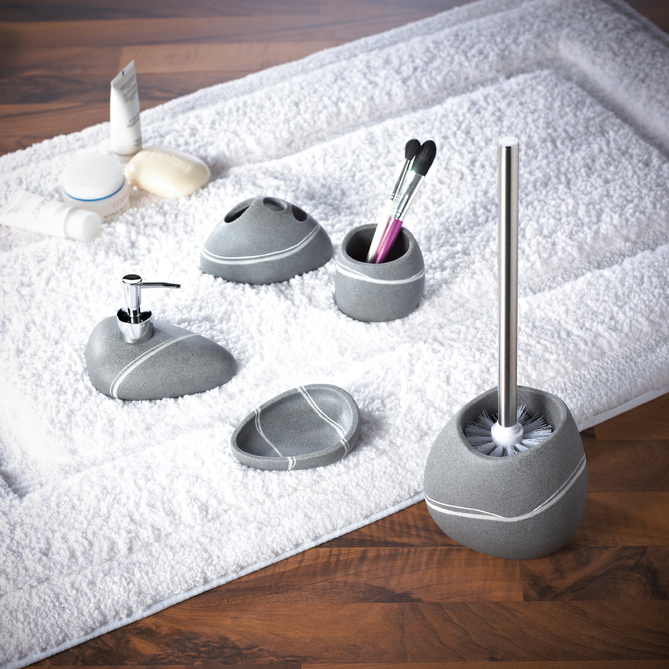 ridder-wc-b-rsten-garnitur-little-rock-grau-13-8x12-9x37-cm image 2