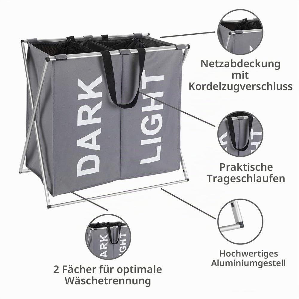 wenko-w-schesammler-duo-grau-120-l-w-schekorb-mit-deckel-dark-light-59-x-57-x-38 image 2