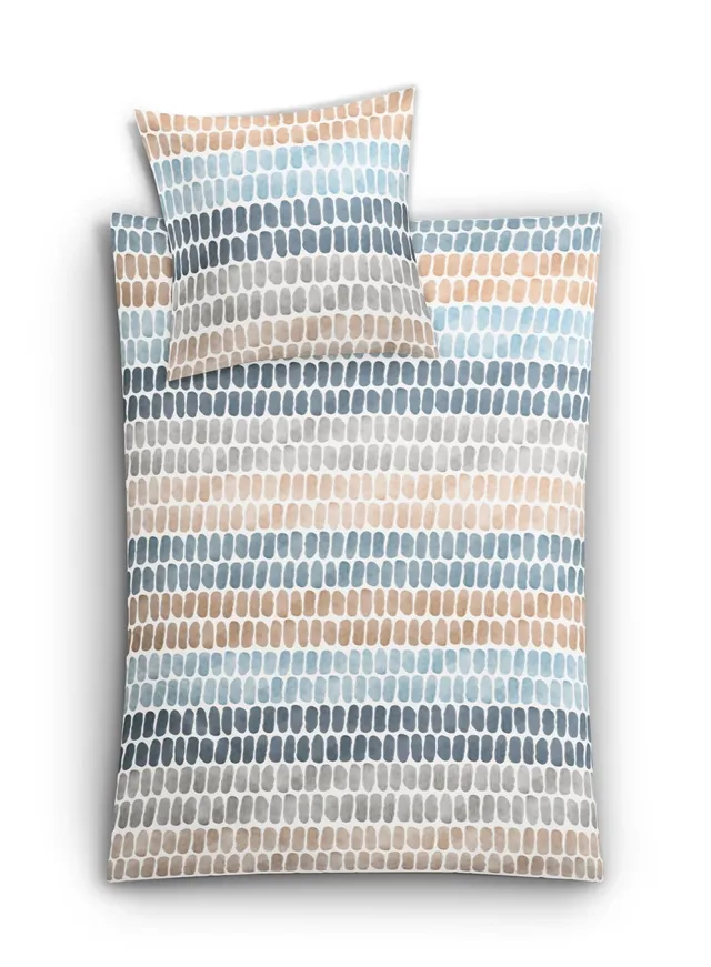 kleine-wolke-solid-mako-satin-bettw-sche-sand-beige-blau-135-x-200-cm-80-x-80-cm image 1