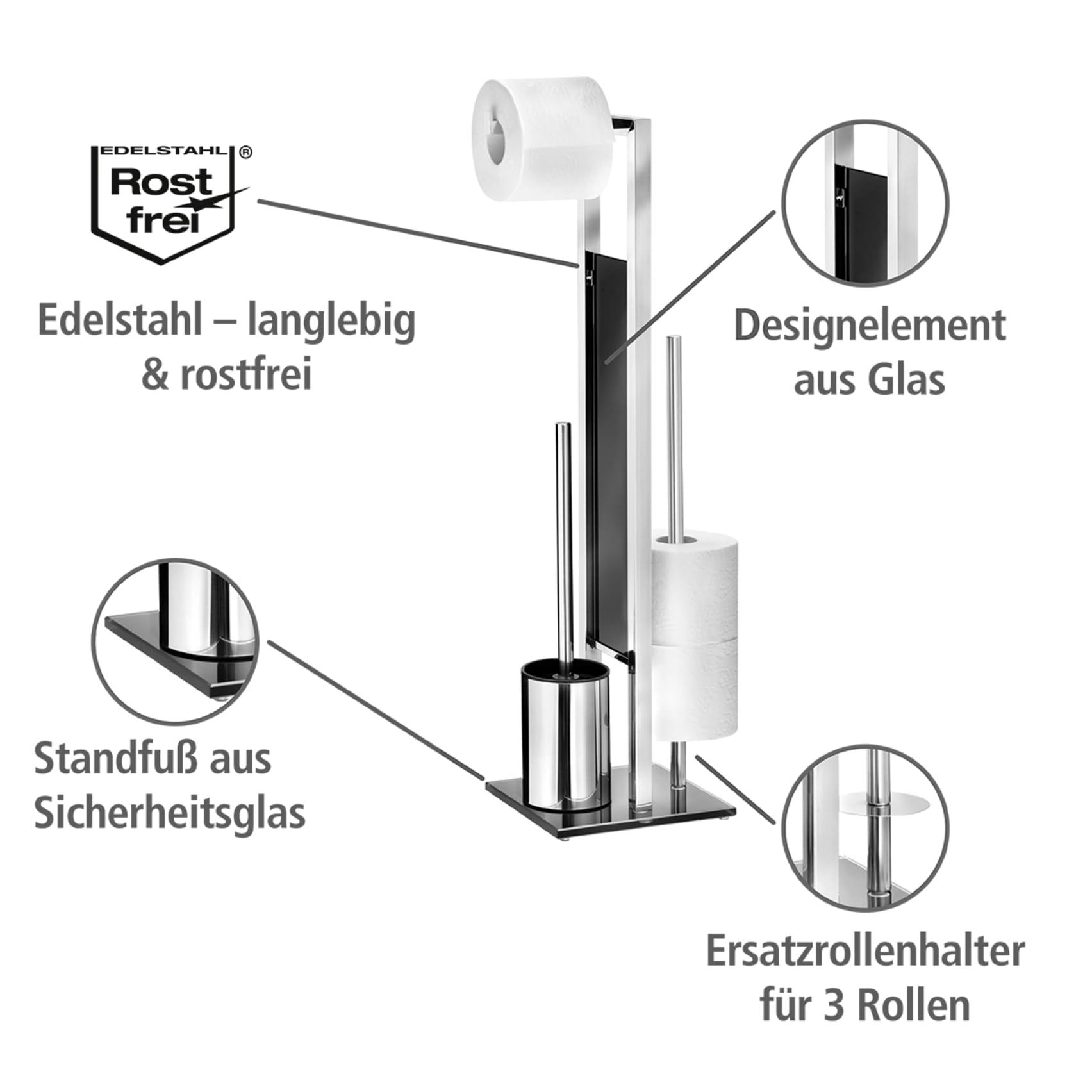 wenko-stand-wc-garnitur-rivalta-3in1-aus-edelstahl-18x70x23-cm image 2