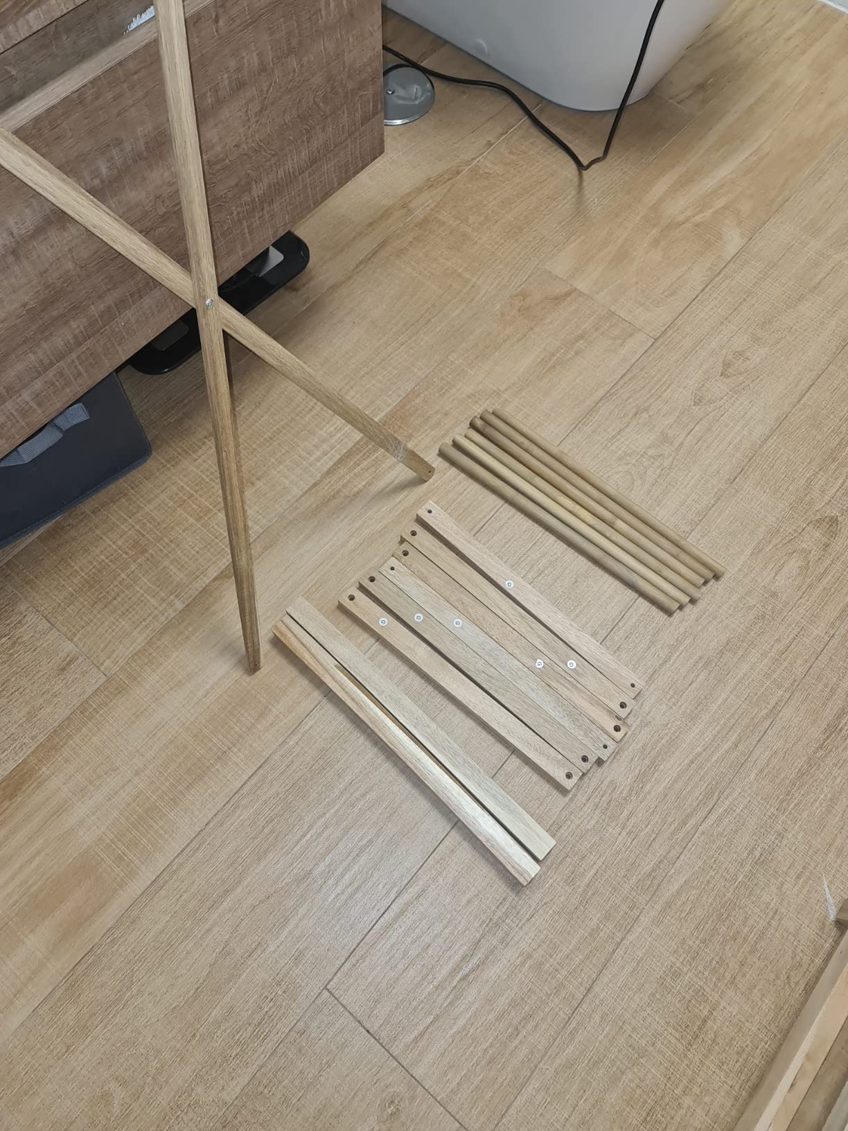 Korbnaht aufgetrennt