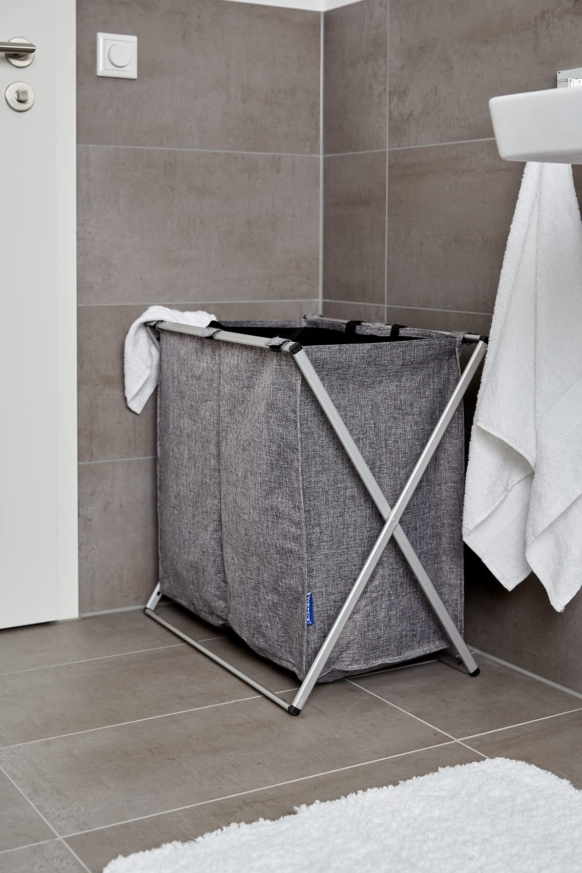 wenko-duo-w-schesammler-120-l-grau-meliert-59-x-57-x-38-cm-mit-2-f-chern image 8