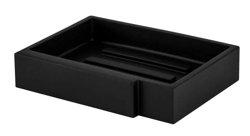 kleine-wolke-gerry-seifenschale-schwarz-eckig-aus-polyresin image 1