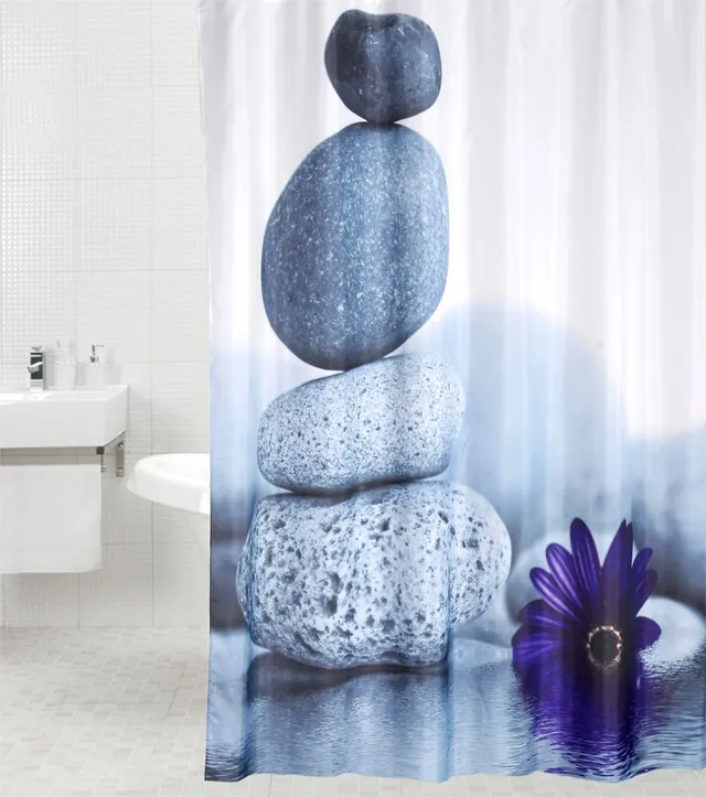 sanilo-duschvorhang-energy-stones-180x180-cm-polyester-inkl-12-ringe image 1