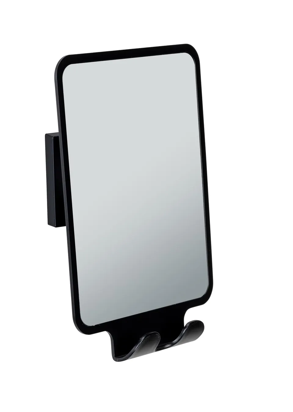 wenko-vacuum-loc-antibeschlagspiegel-quadro-wandspiegel-14-x-19-5-x-8-cm-schwarz image 1