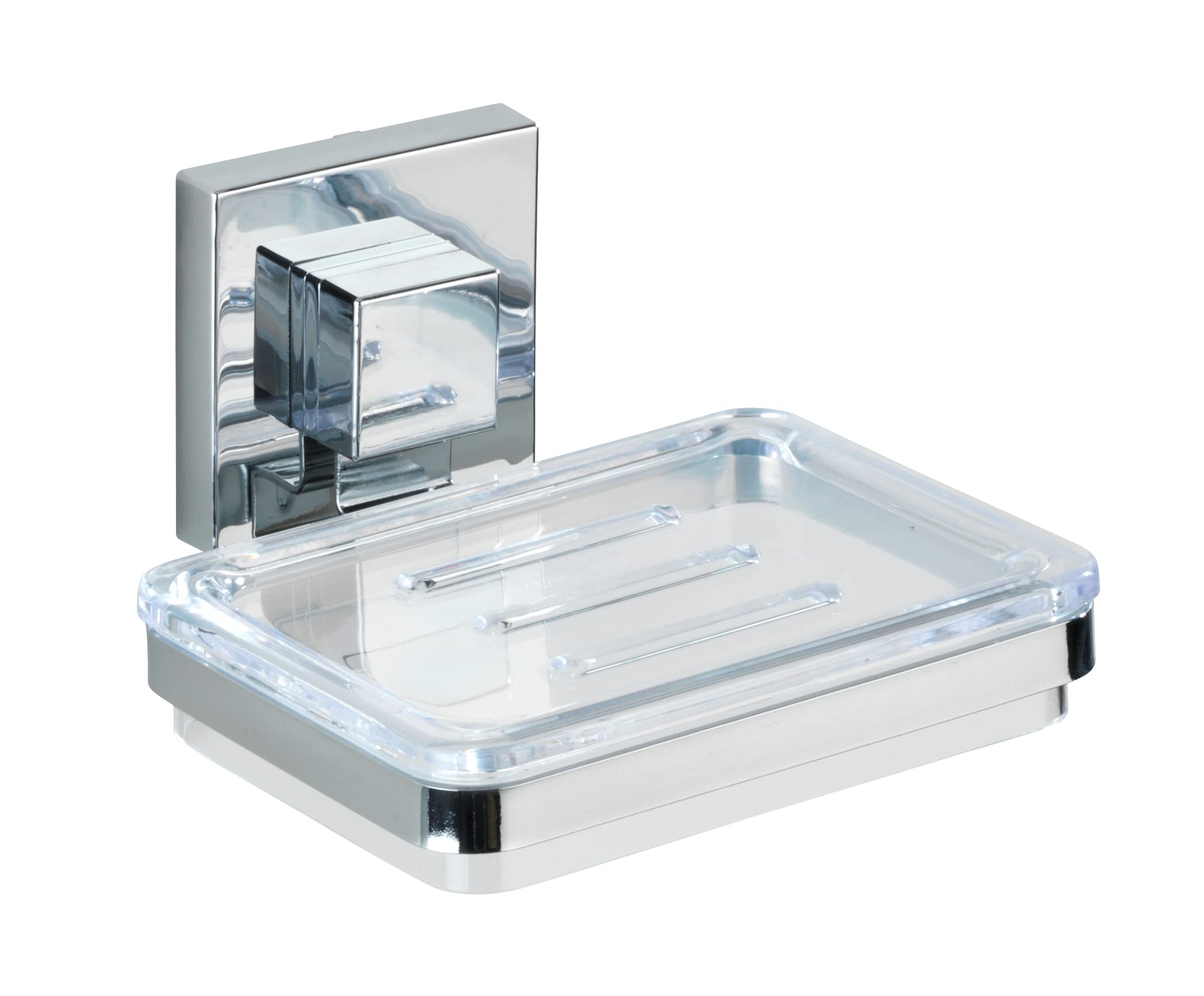 wenko-seifenablage-quadro-vacuum-loc-edelstahl-12-x-6-5-x-12-cm image 1