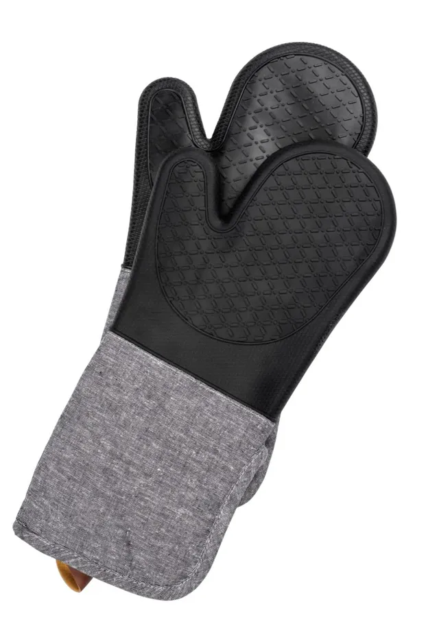 wenko-ada-topfhandschuhe-2er-set-mit-silikon-18-x-38-cm-grau-schwarz image 1