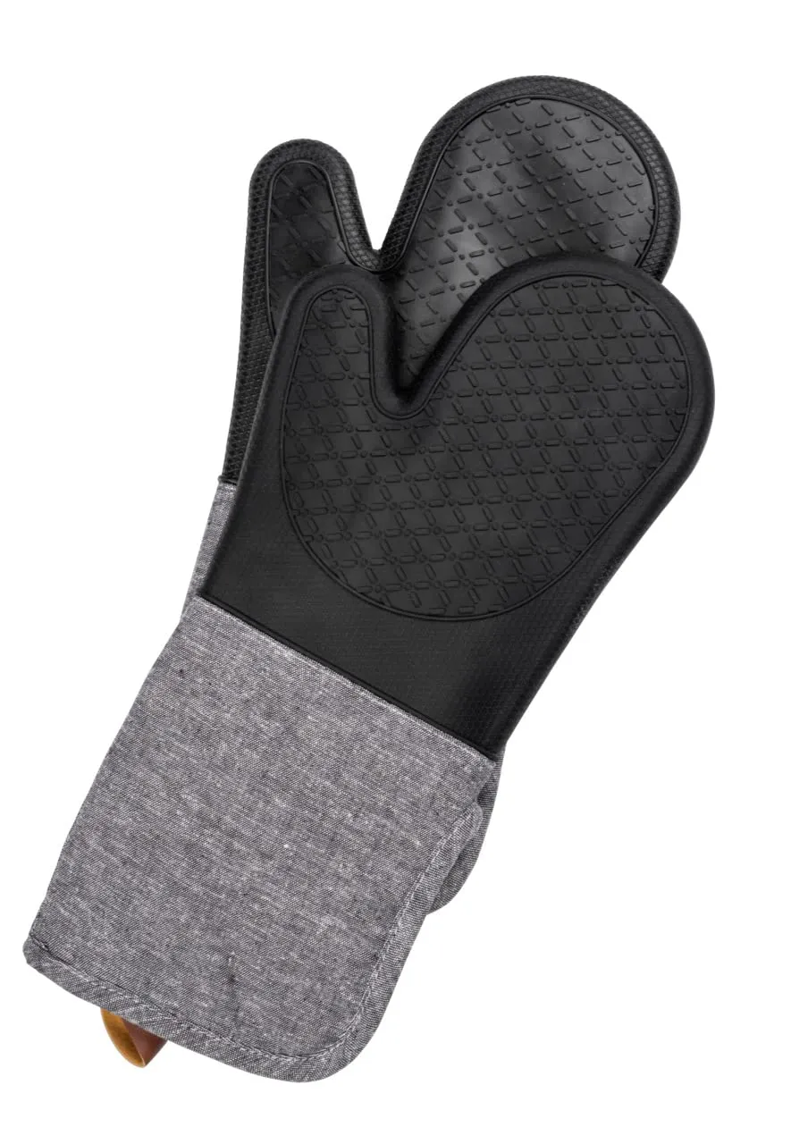 wenko-ada-topfhandschuhe-2er-set-mit-silikon-18-x-38-cm-grau-schwarz image 1