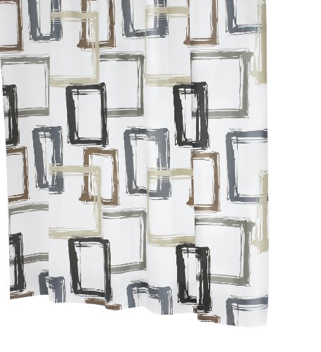 ridder-pattern-duschvorhang-folie-180x200-cm-beige-semitransparent-inkl-ringe image 8