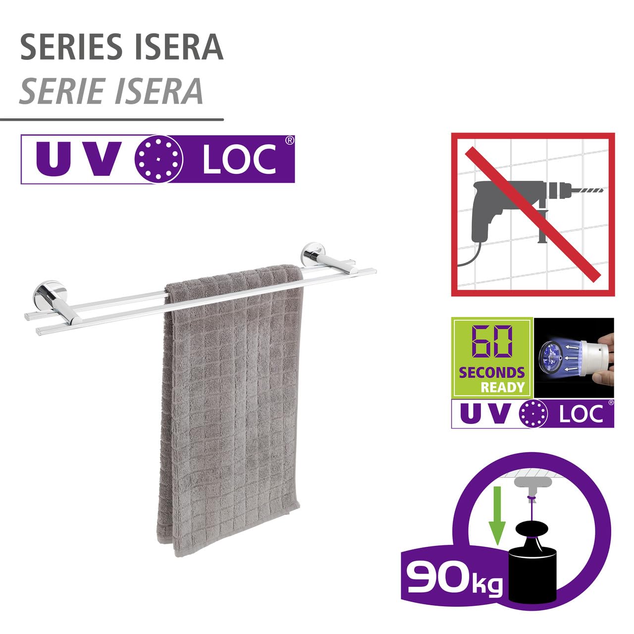 wenko-uv-loc-isera-badetuchstange-duo-59-5-x-5-x-12-cm-vierkantrohr-chrom-ohne-b image 2