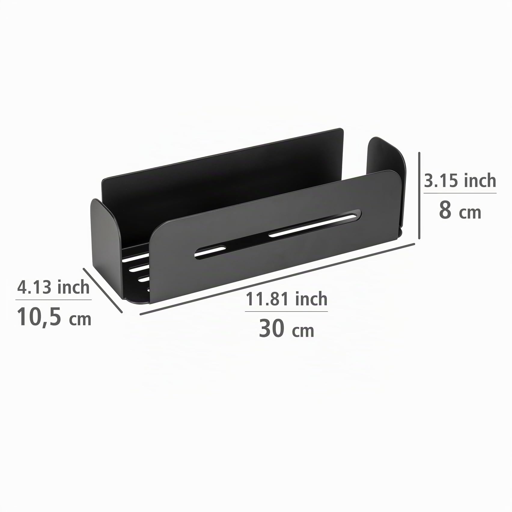 wenko-turbo-loc-bivio-black-matt-wandablage-aus-aluminium-30-x-8-x-10-5-cm image 5