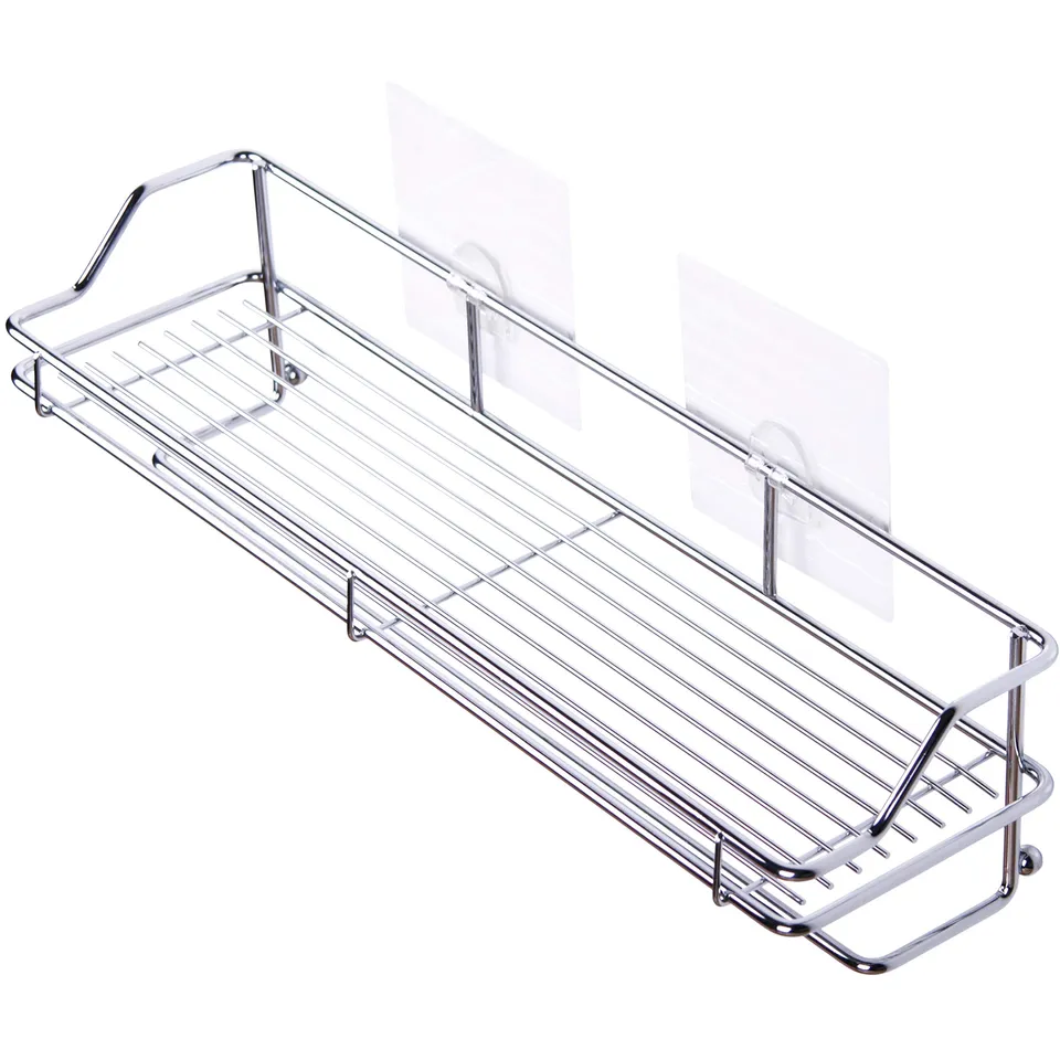 sanilo-duschablage-transparent-ohne-bohren-edelstahl-40-x-11-2-x-10-cm image 1