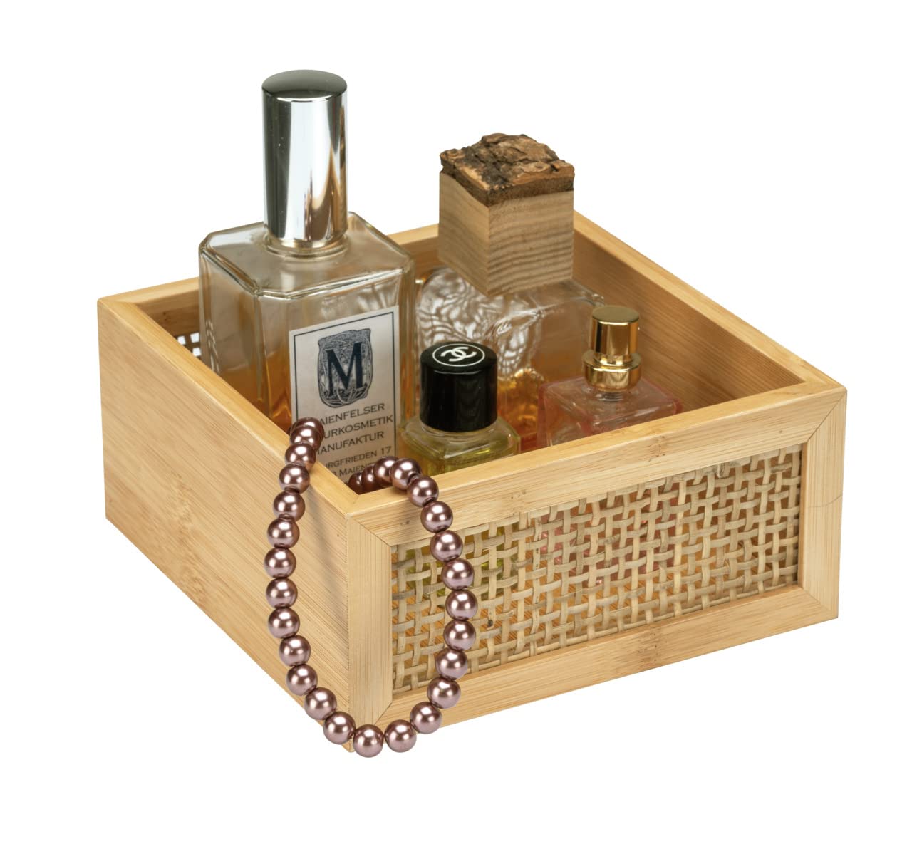 wenko-allegre-m-badablage-bambus-box-mit-rattan-geflecht-15-x-7-x-15-cm-natur image 8