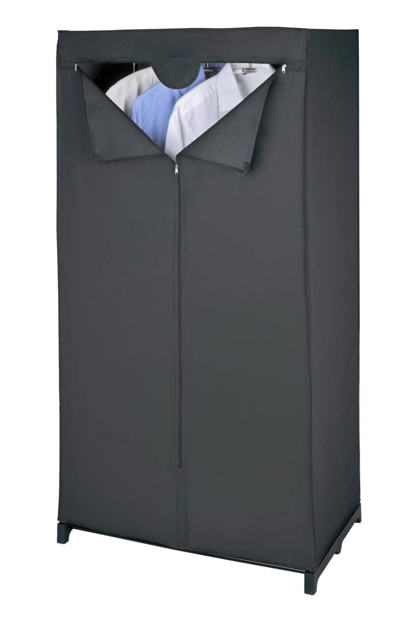 wenko-deep-black-kleiderschrank-75-x-150-x-50-cm-schwarz image 1