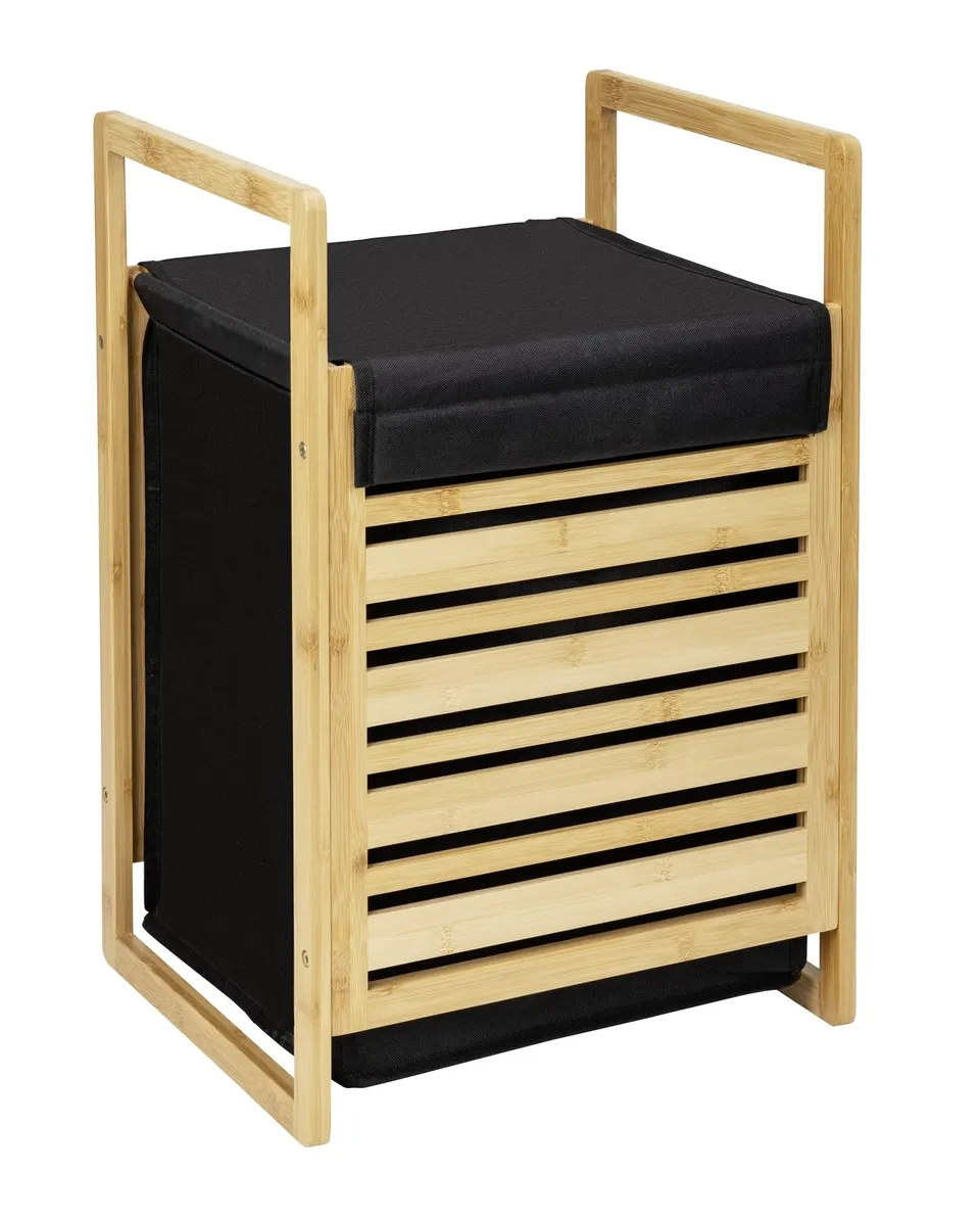 wenko-ecori-w-schetruhe-47-liter-bambus-natur-schwarz-40x60x35-cm image 1