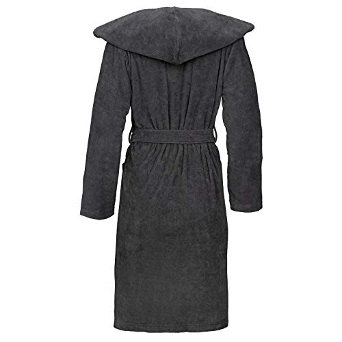 vossen-damen-bademantel-gina-graphit-gr-e-l-mit-kapuze-100-cm-bindeg-rtel image 6