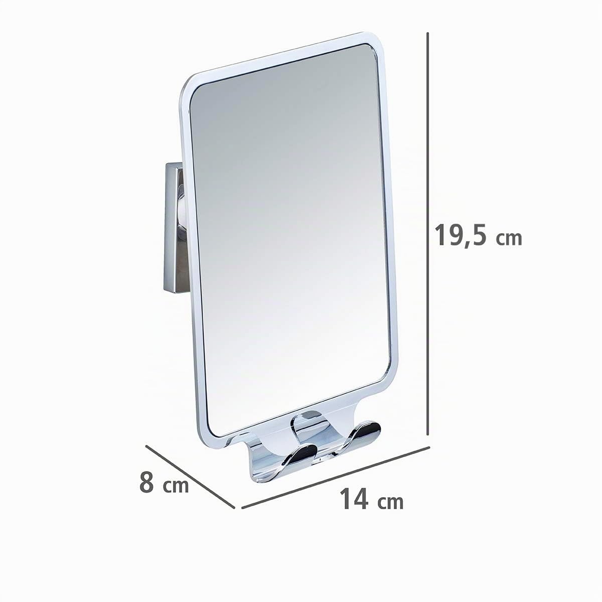 wenko-vacuum-loc-antibeschlag-spiegel-quadro-14-x-19-5-cm-mit-haken-ohne-bohren image 5