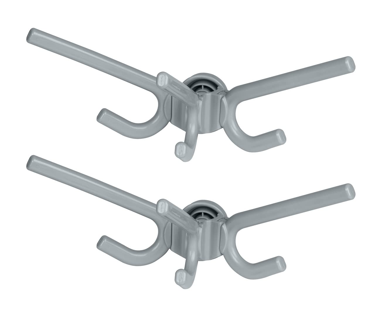 wenko-herkules-haken-2er-set-mehrfach-halter-mit-je-3-haken-grau image 1