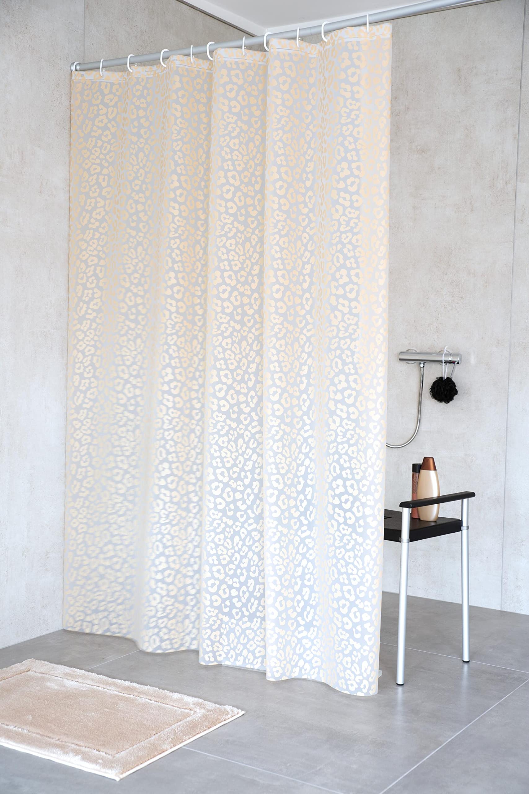 ridder-pardo-duschvorhang-peva-240x180-cm-semitransparent-beige-inkl-ringe image 2