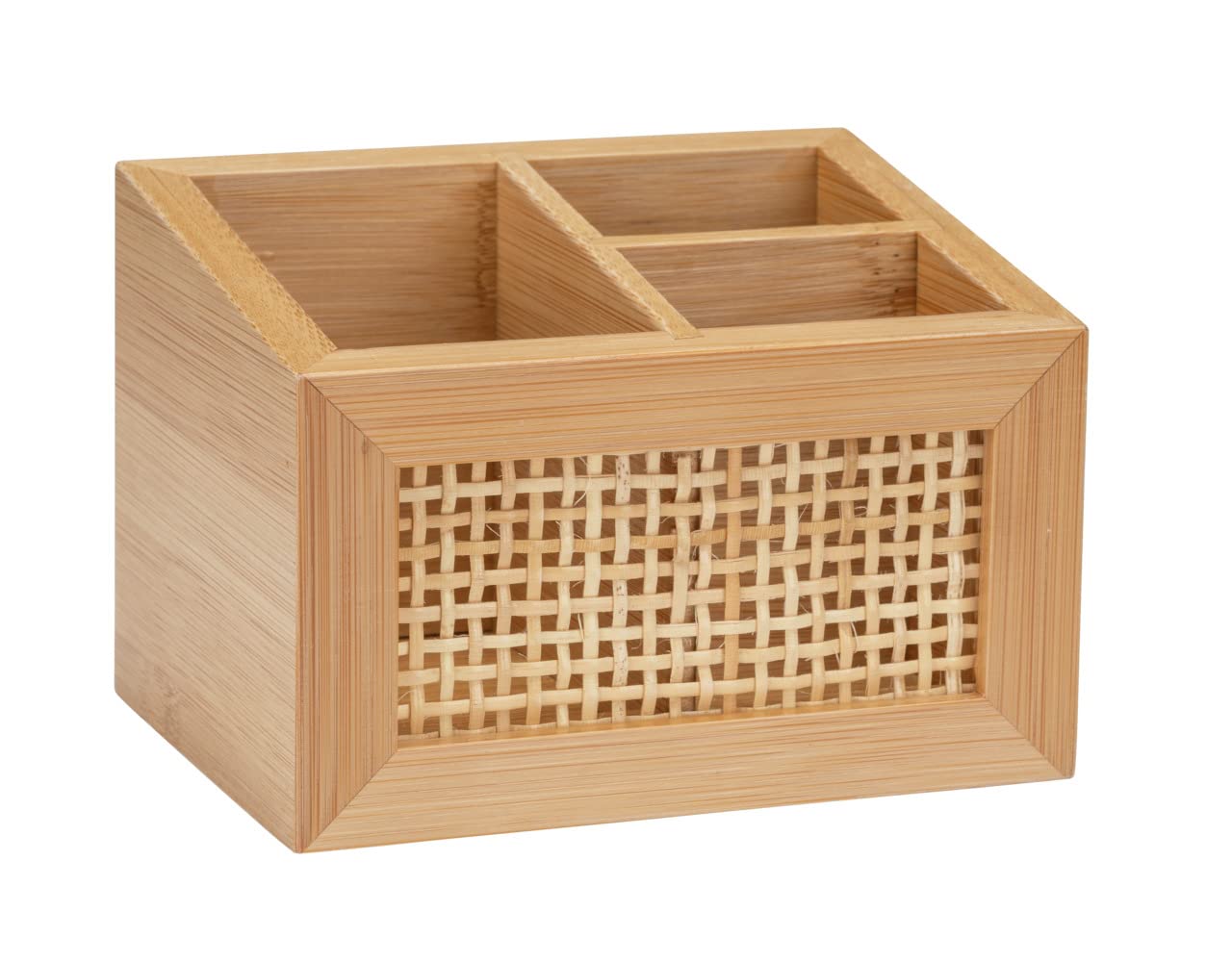 wenko-badbox-allegre-aus-bambus-und-rattan-3-f-cher-12-x-8-5-x-9-cm-natur image 1