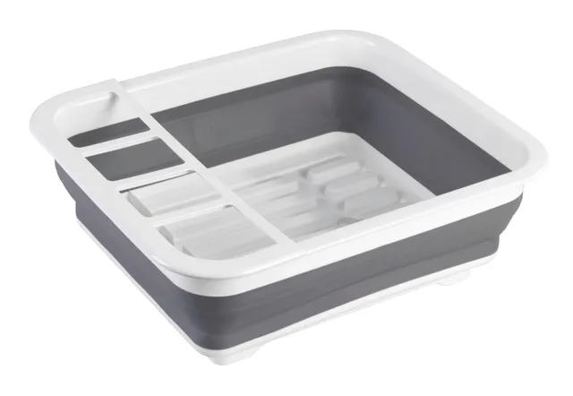 wenko-geschirrabtropfer-gaia-faltbar-grau-wei-36-5-x-31-cm-mit-ablauf image 1
