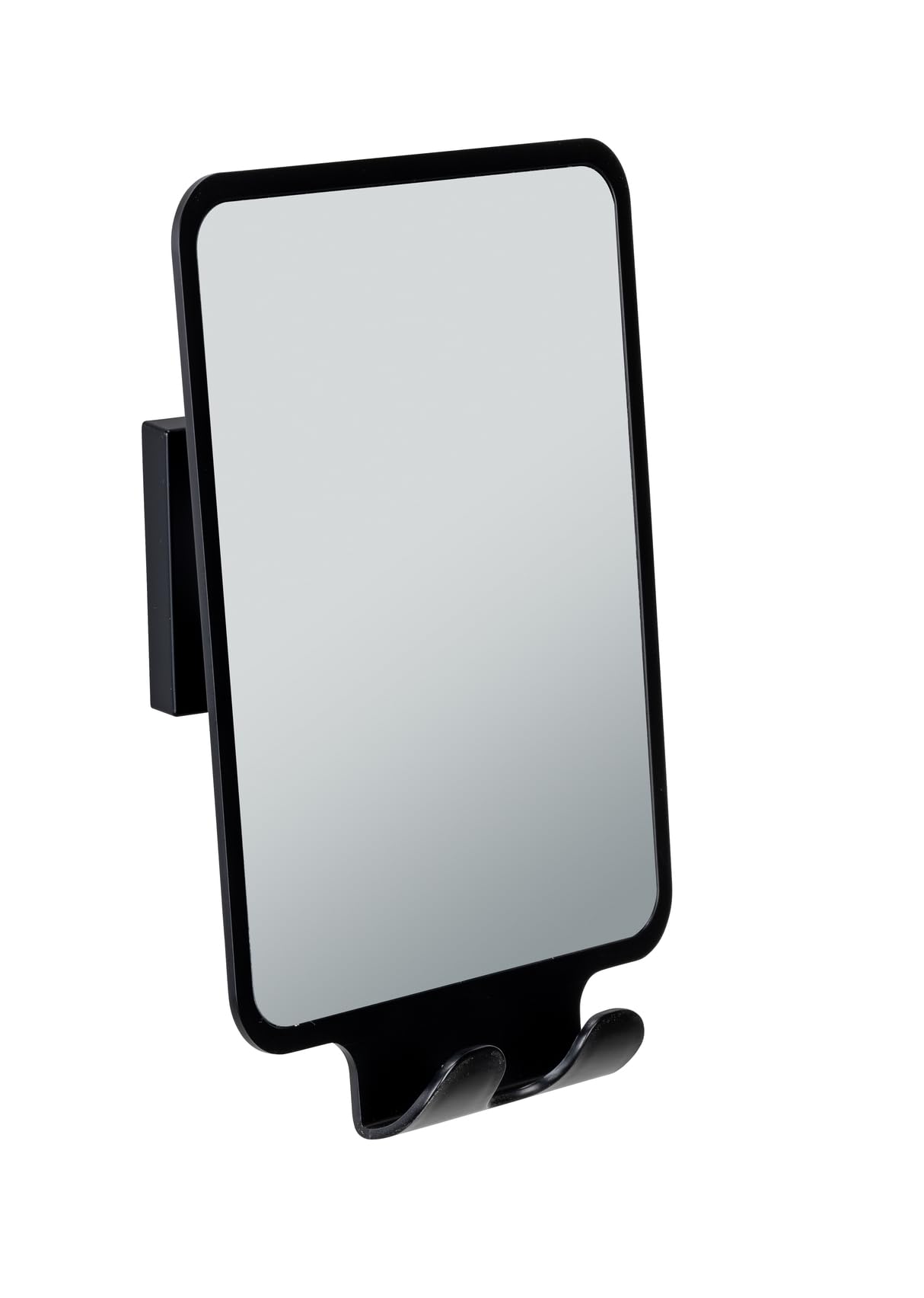 wenko-vacuum-loc-antibeschlagspiegel-quadro-wandspiegel-14-x-19-5-x-8-cm-schwarz image 1