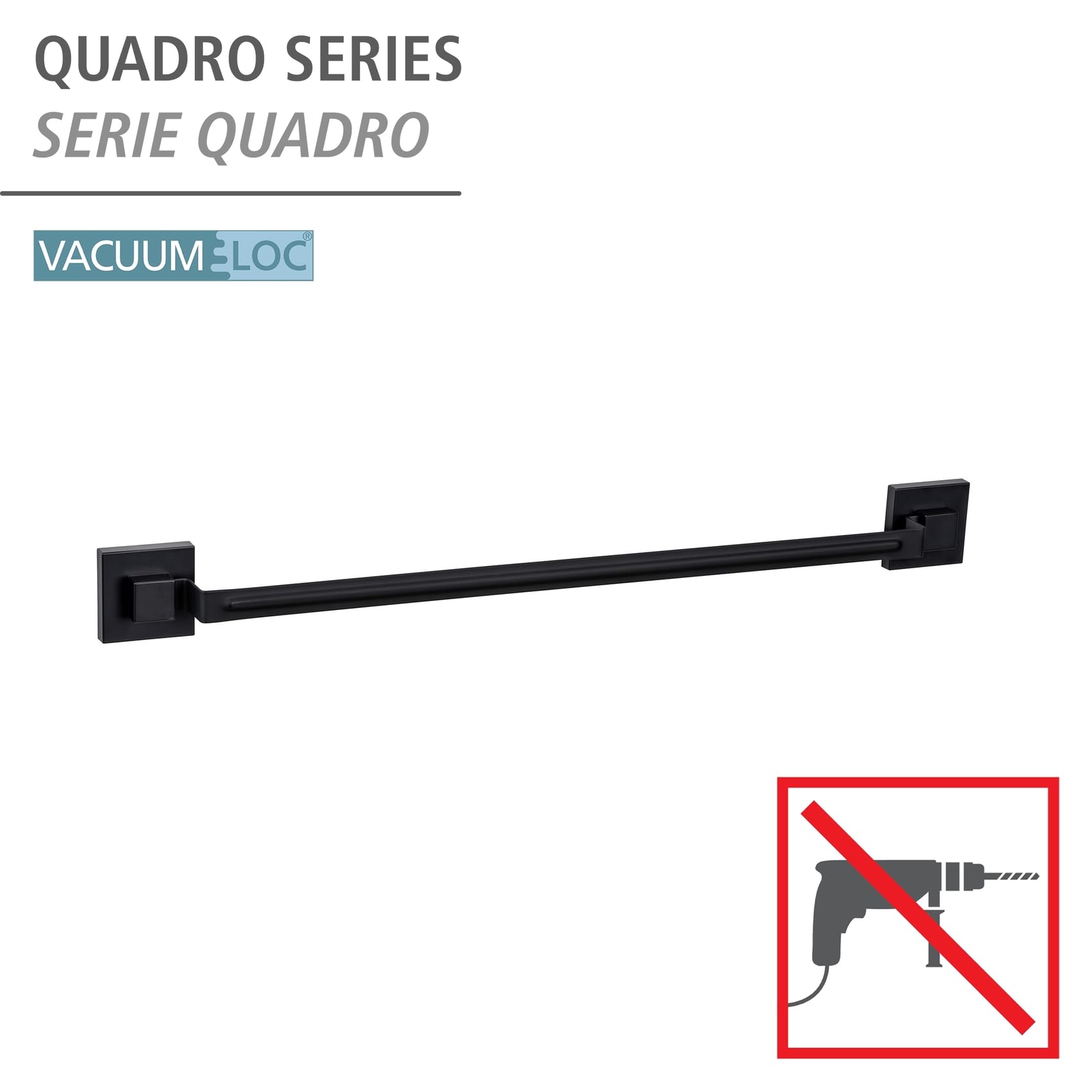 wenko-quadro-badetuchstange-60-cm-edelstahl-schwarz-vacuum-loc image 2