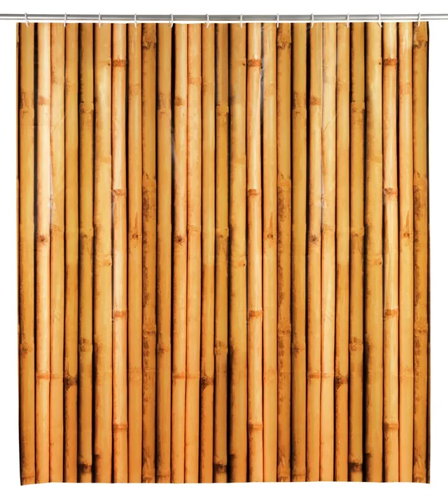 wenko-duschvorhang-bambusa-braun-180-x-200-cm image 1