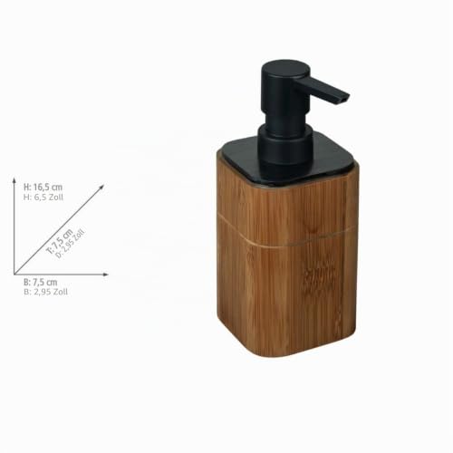 wenko-serro-seifenspender-200-ml-aus-bambus-schwarz image 8