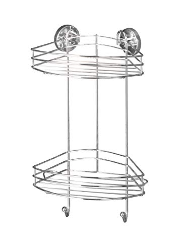wenko-vacuum-loc-eckregal-2-etagen-chrom-duschablage-24-5-x-41-x-16-cm-mit-2-hak image 5