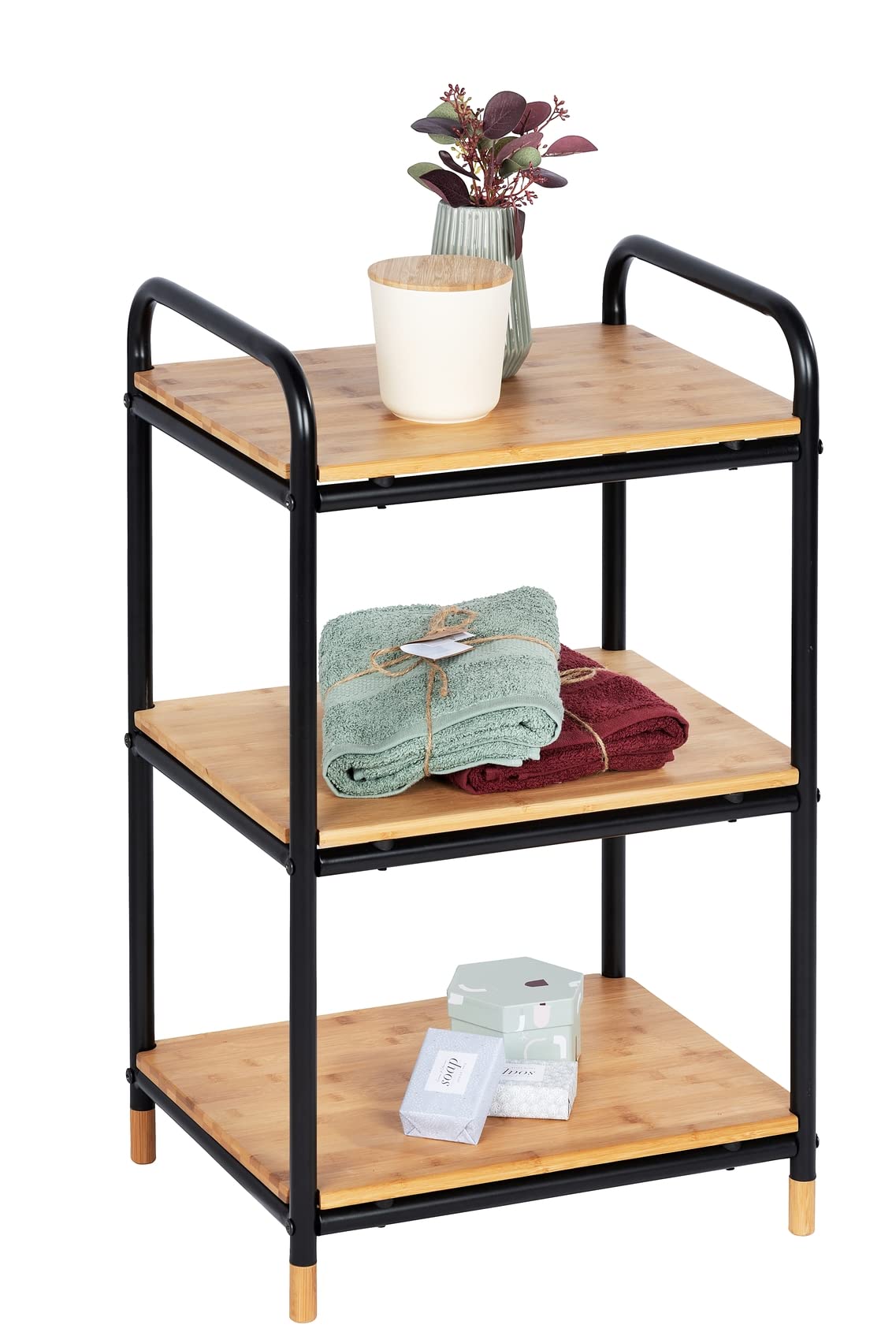 wenko-loft-regal-bambus-3-etagen-industrial-42x69x33-5-cm-braun-schwarz image 4