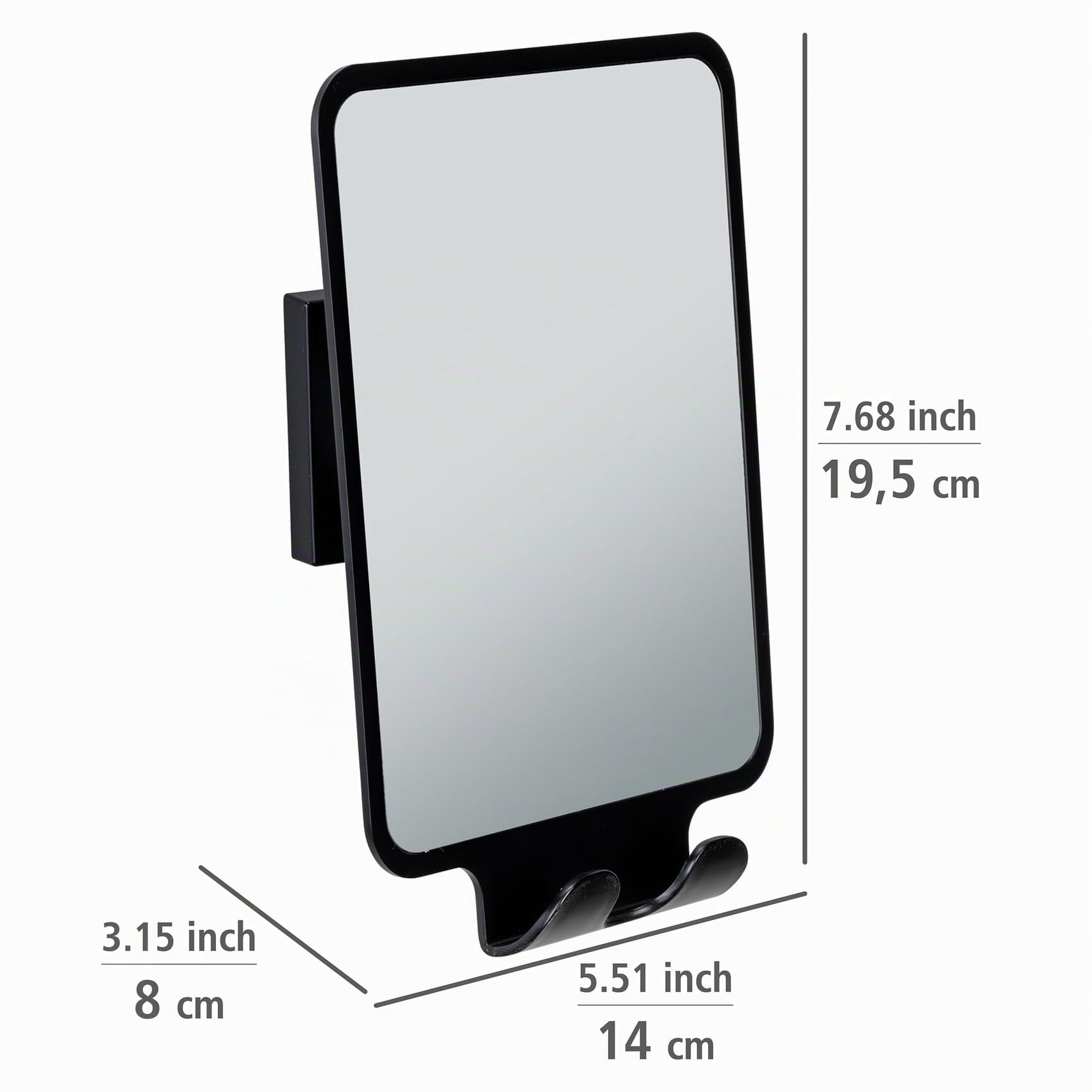 wenko-vacuum-loc-antibeschlagspiegel-quadro-wandspiegel-14-x-19-5-x-8-cm-schwarz image 5
