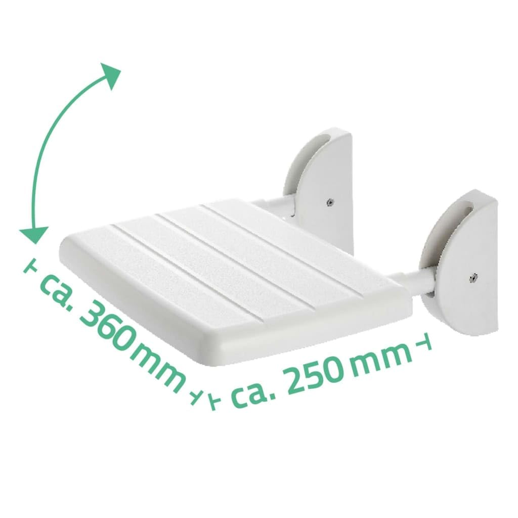 ridder-assistent-duschklappsitz-zur-wandmontage-aluminium-wei-35-5-x-25-5-cm image 4