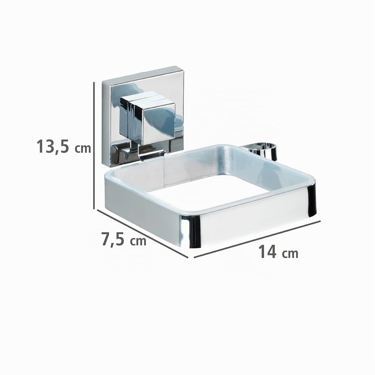 wenko-haartrocknerhalter-quadro-vacuum-loc-edelstahl-14-x-7-5-x-13-5-cm image 5