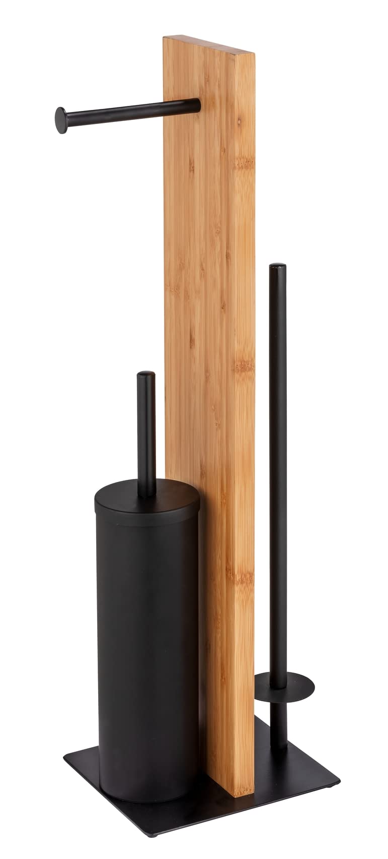 wenko-lesina-stand-wc-garnitur-3-in-1-aus-bambus-und-stahl-schwarz-18-x-69-x-18- image 2