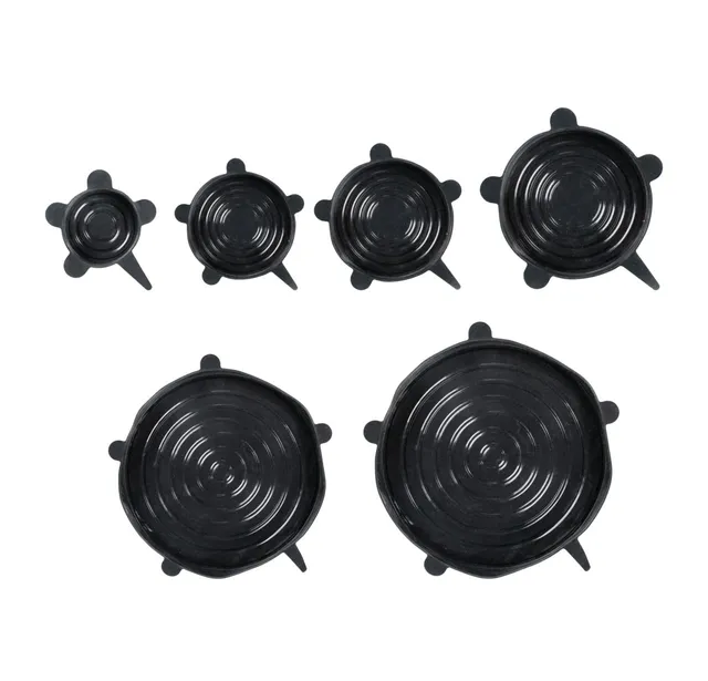 wenko-silikondeckel-loui-6er-set-schwarz-6-20-cm image 1