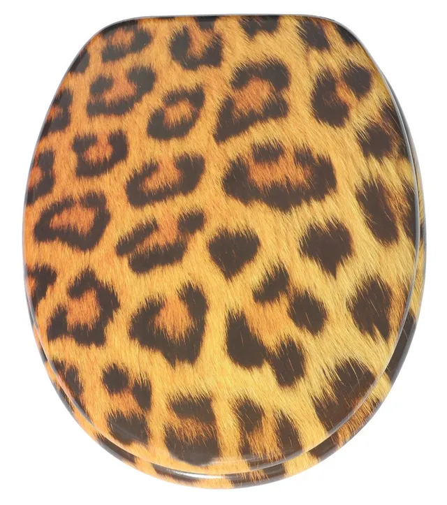 sanilo-wc-sitz-ohne-absenkautomatik-holz-leopardenfell image 1