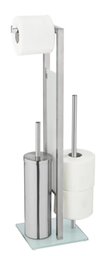 wenko-wc-garnitur-rivalta-stand-edelstahl-matt-mit-glas-18-x-70-x-23-cm image 8