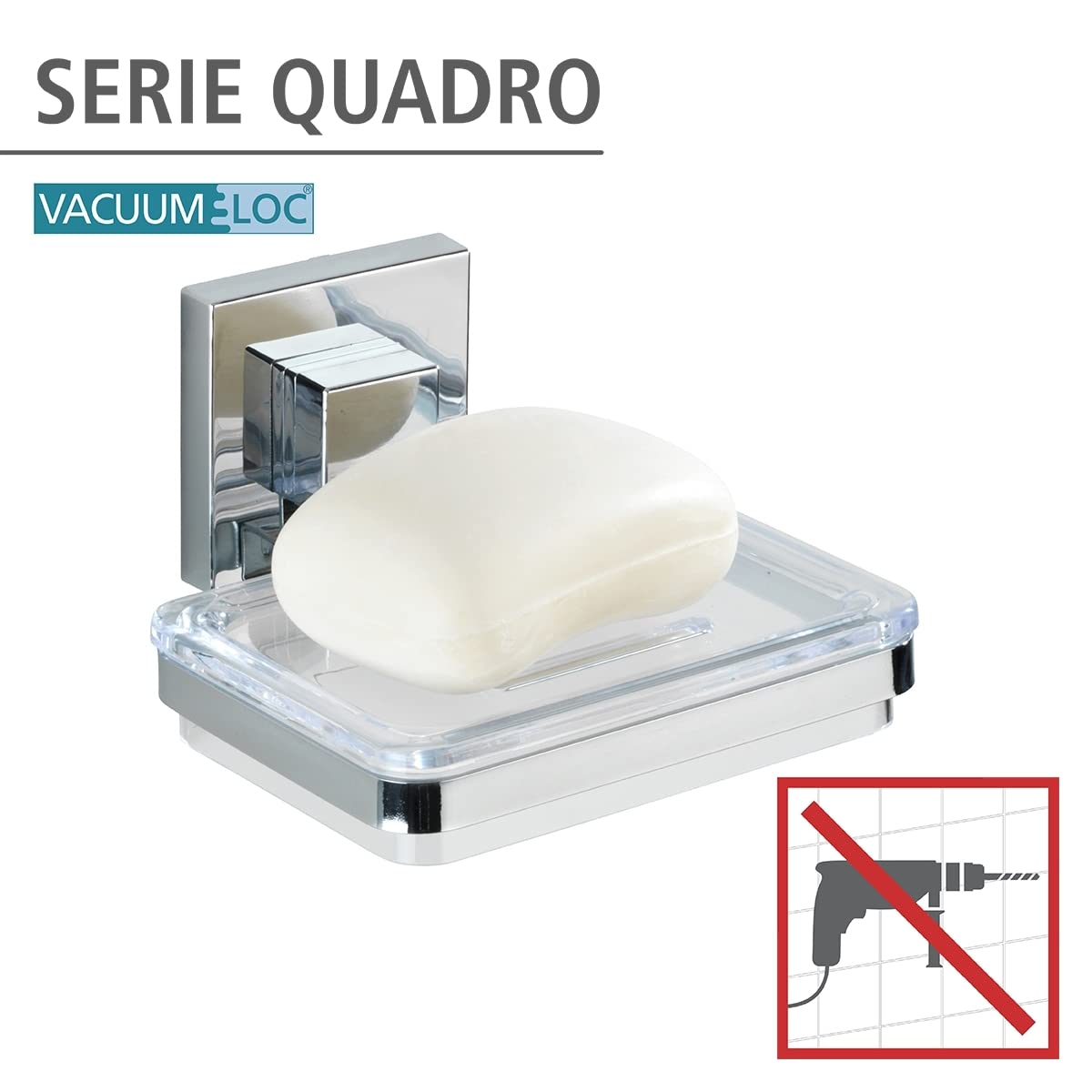 wenko-seifenablage-quadro-vacuum-loc-edelstahl-12-x-6-5-x-12-cm image 2
