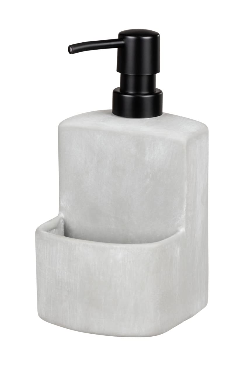 wenko-sp-lmittelspender-festival-seifenspender-beton-grau-380-ml-mit-schwammfach image 6