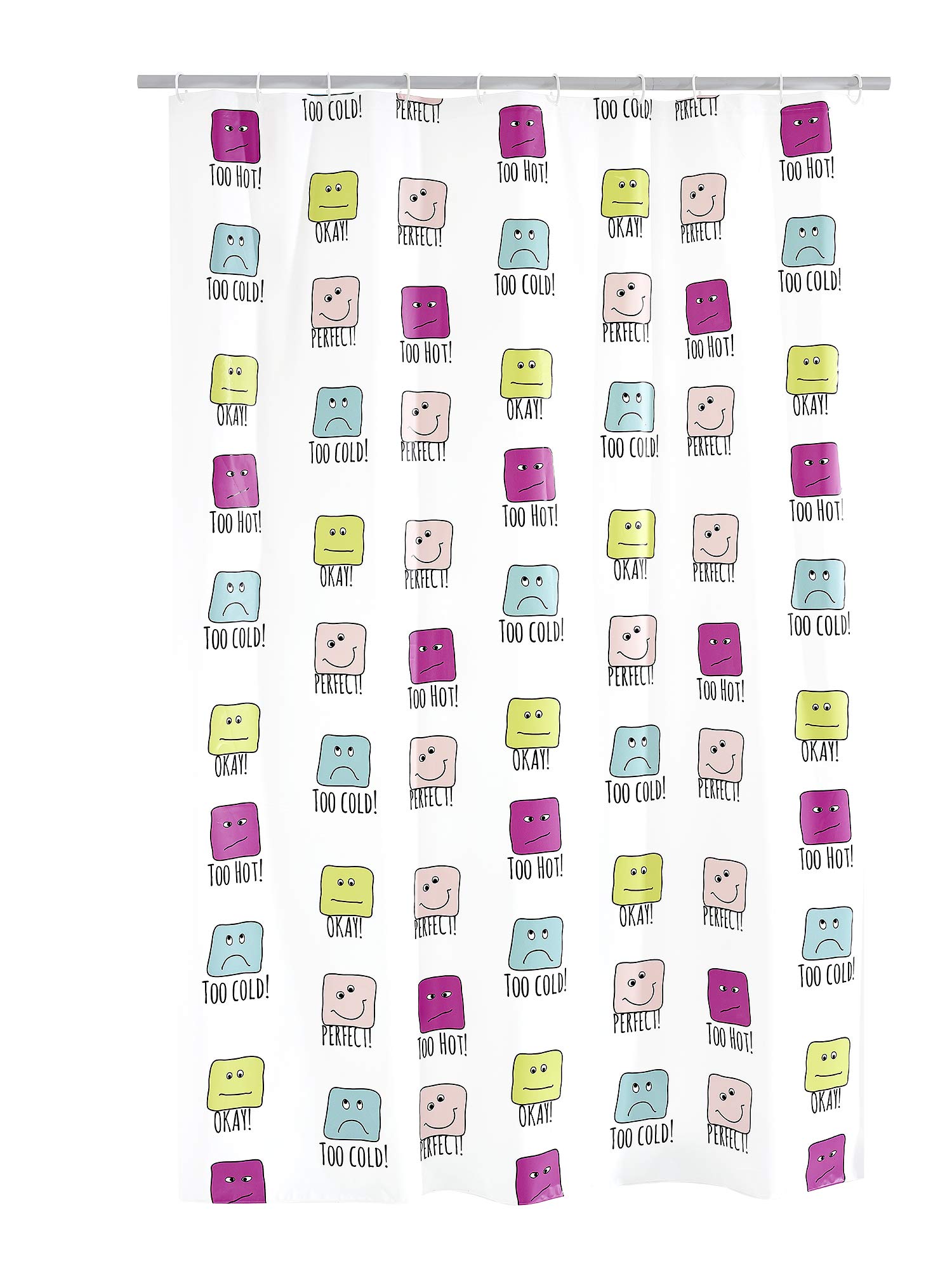 ridder-enjoy-duschvorhang-folie-180x200-cm-smiley-spa-inkl-ringe image 1