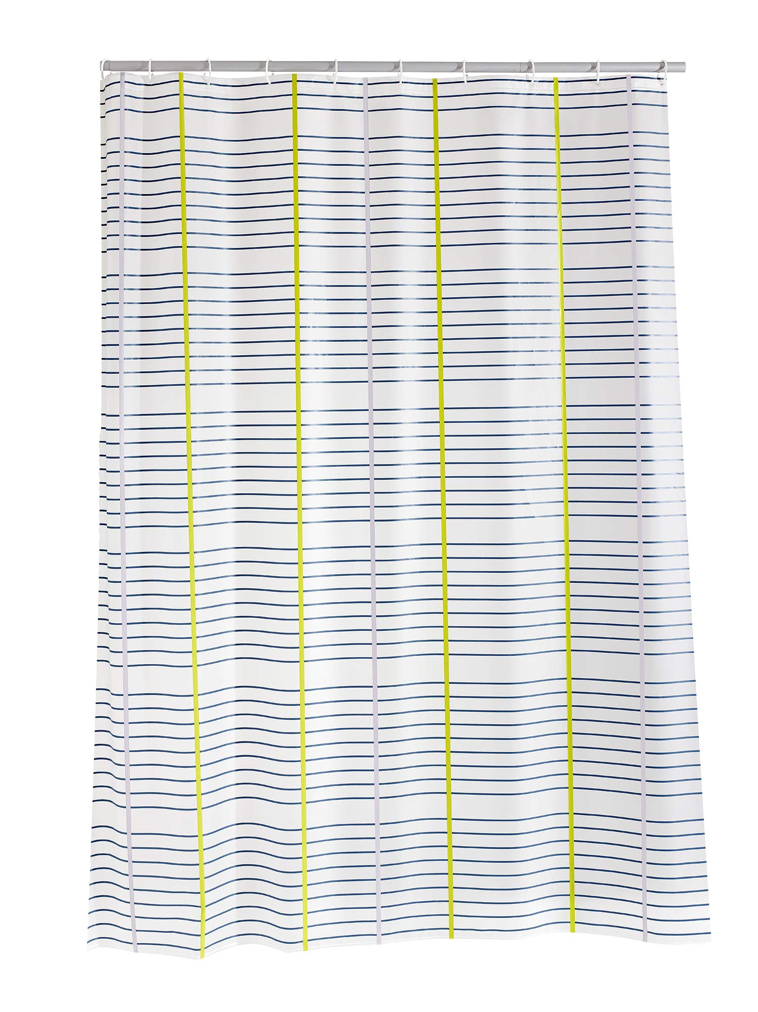 ridder-classique-duschvorhang-folie-180x200-cm-gestreift-semitransparent-inkl-ri image 1
